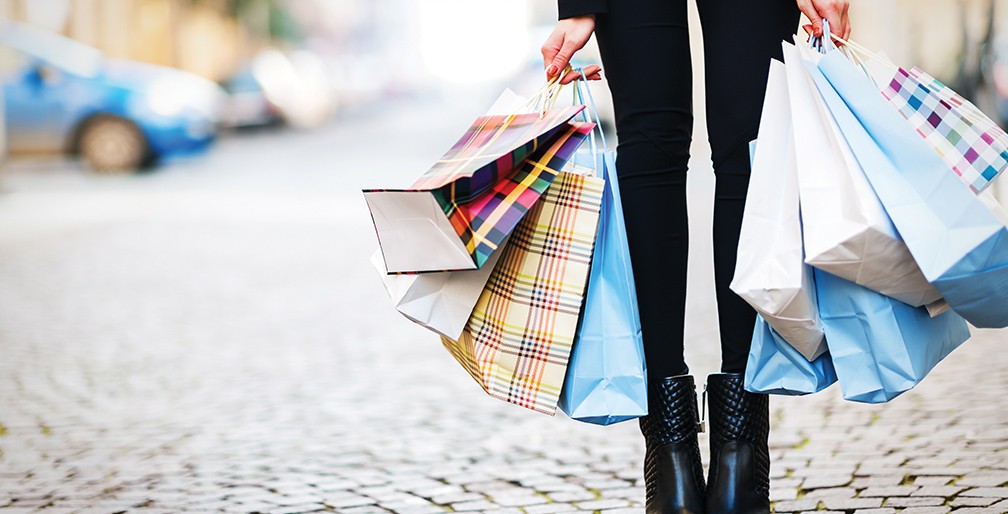 Consumer With Several Shopping Bags