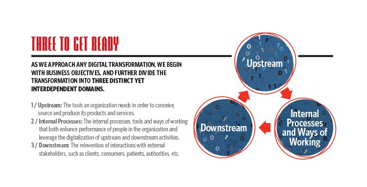 Infographic describing the three different digital domains